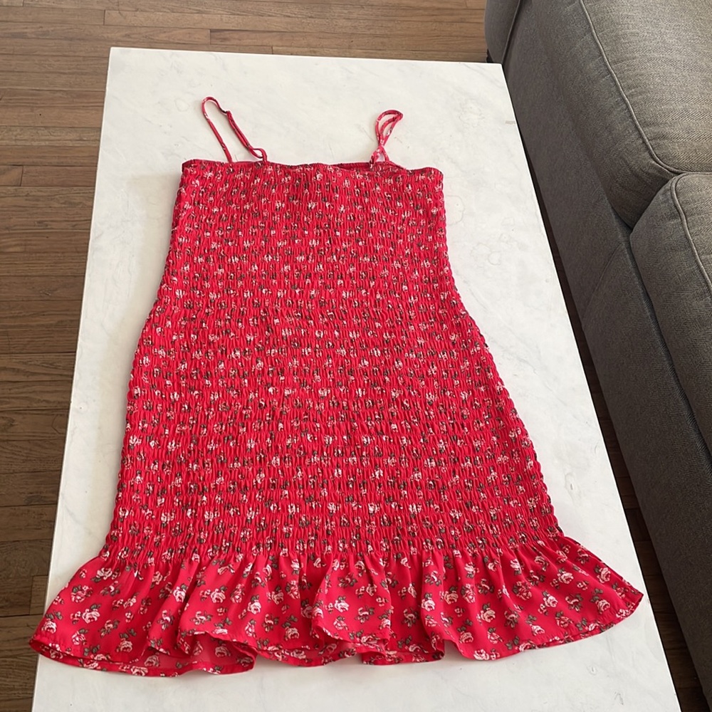 Red summer sun dress size medium - Picture 2 of 3